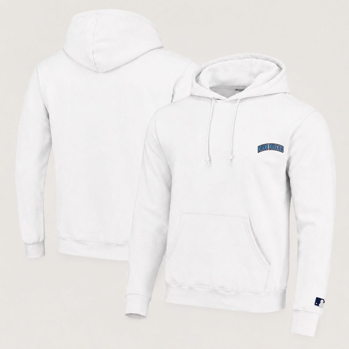 Miami Marlins  Pullover Hoodie - Embroidered Logo Fleece Sweatshirt