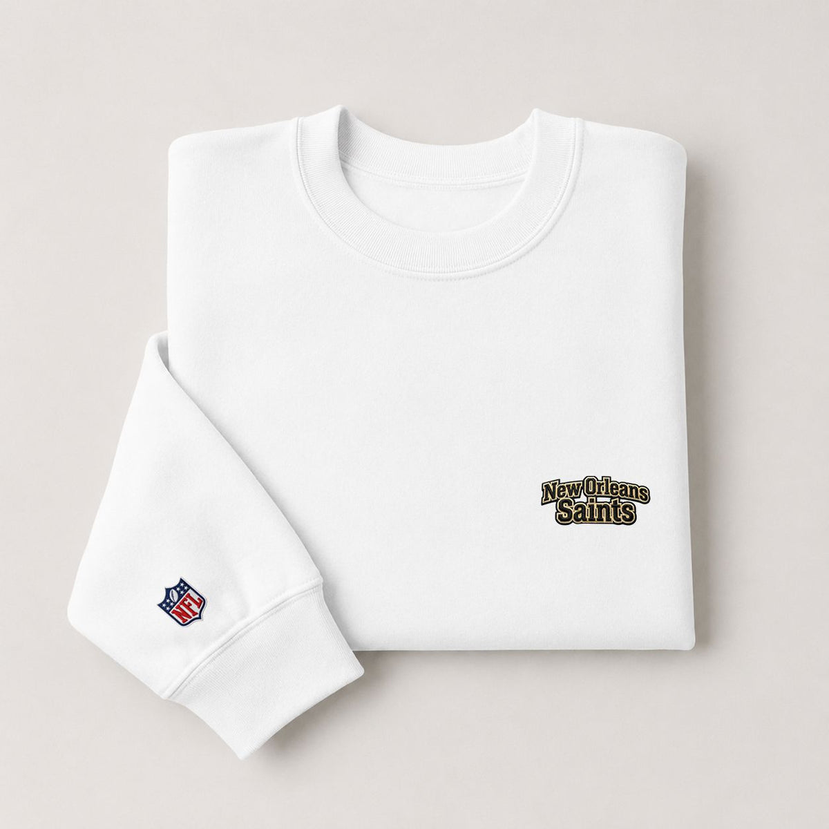 New Orleans Saints Embroidery Embroidered Logo Crewneck Sweatshirt - Unisex Adult Pullover