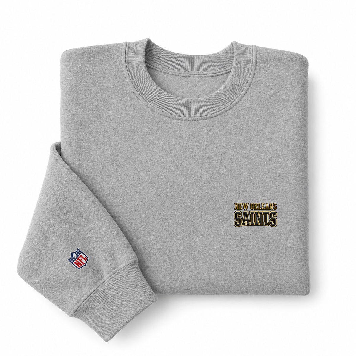 New Orleans Saints Embroidery Embroidered Logo Crewneck Sweatshirt - Unisex Adult Pullover