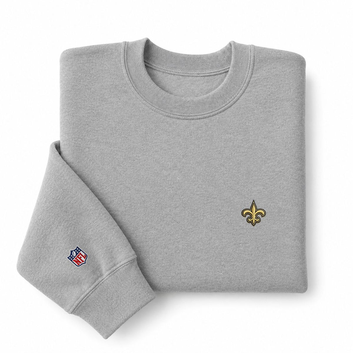New Orleans Saints Logo Embroidered Logo Crewneck Sweatshirt - Unisex Adult Pullover