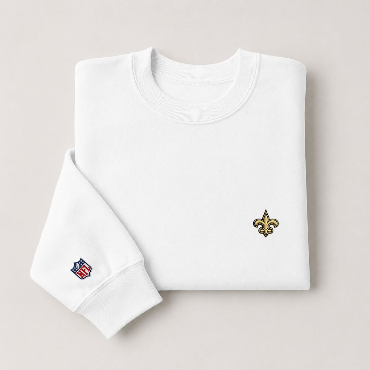 New Orleans Saints Logo Embroidered Logo Crewneck Sweatshirt - Unisex Adult Pullover