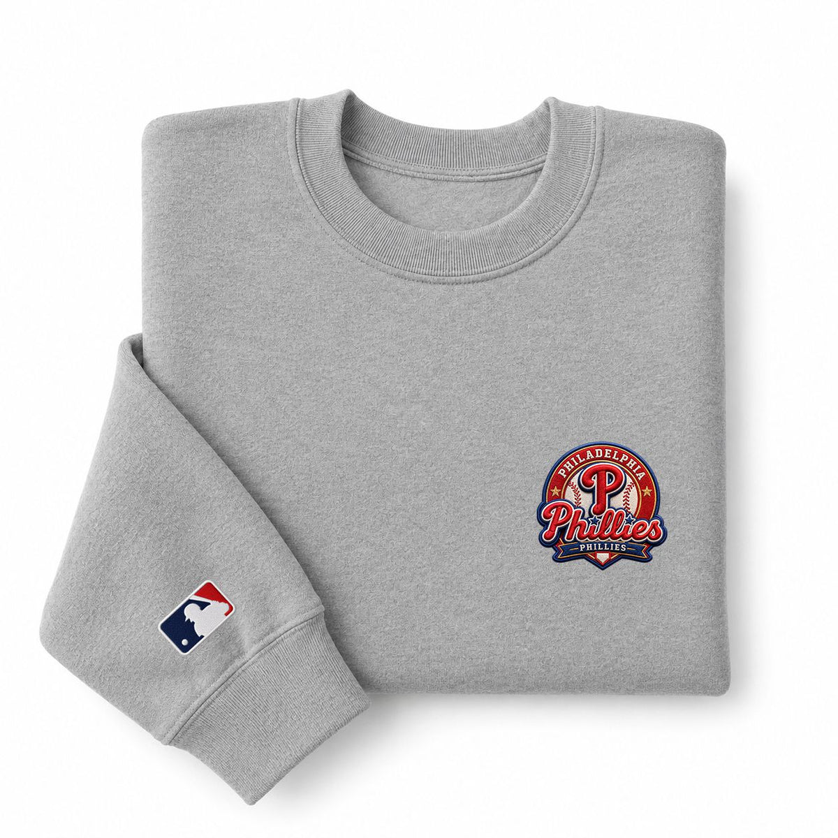 Philadelphia Phillies.Jpg Embroidered Logo Crewneck Sweatshirt - Unisex Adult Pullover
