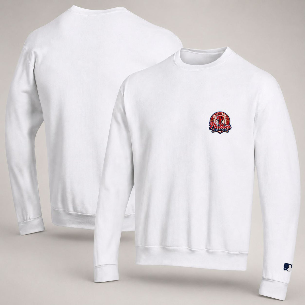 Philadelphia Phillies.Jpg Embroidered Logo Crewneck Sweatshirt - Unisex Adult Pullover
