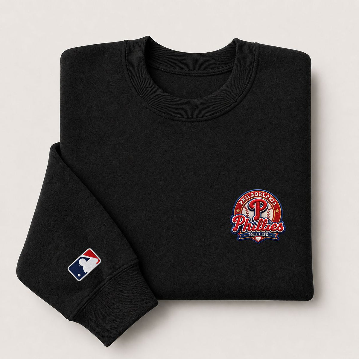 Philadelphia Phillies.Jpg Embroidered Logo Crewneck Sweatshirt - Unisex Adult Pullover