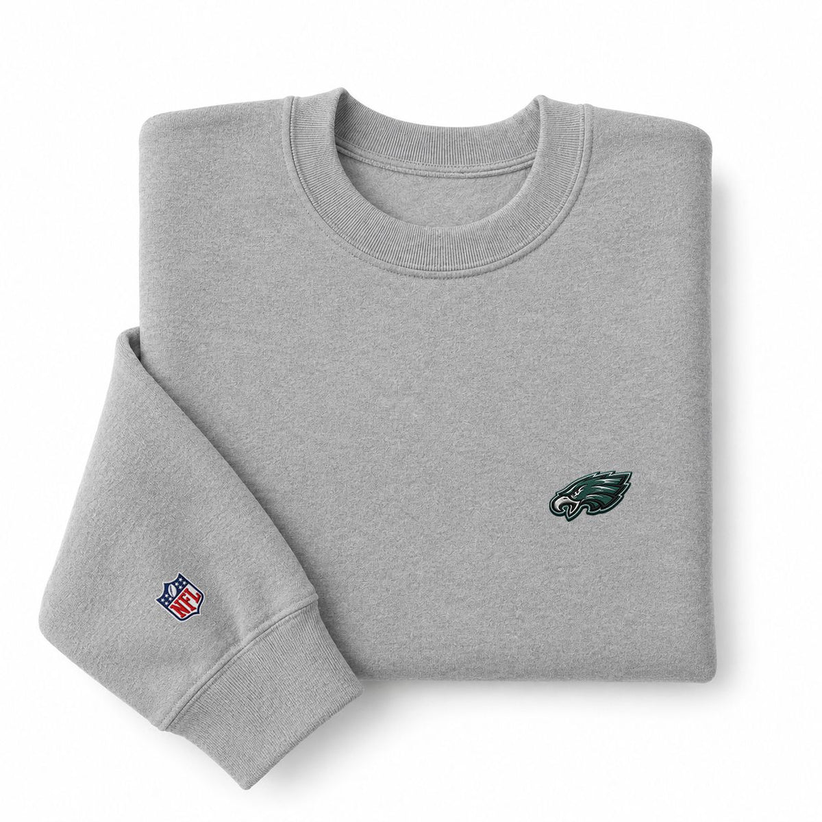 Philadelphia Eagles Logo Embroidered Logo Crewneck Sweatshirt - Unisex Adult Pullover