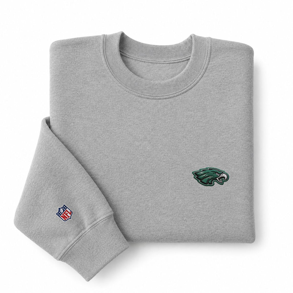 Philadelphia Eagles Logo Embroidered Logo Crewneck Sweatshirt - Unisex Adult Pullover