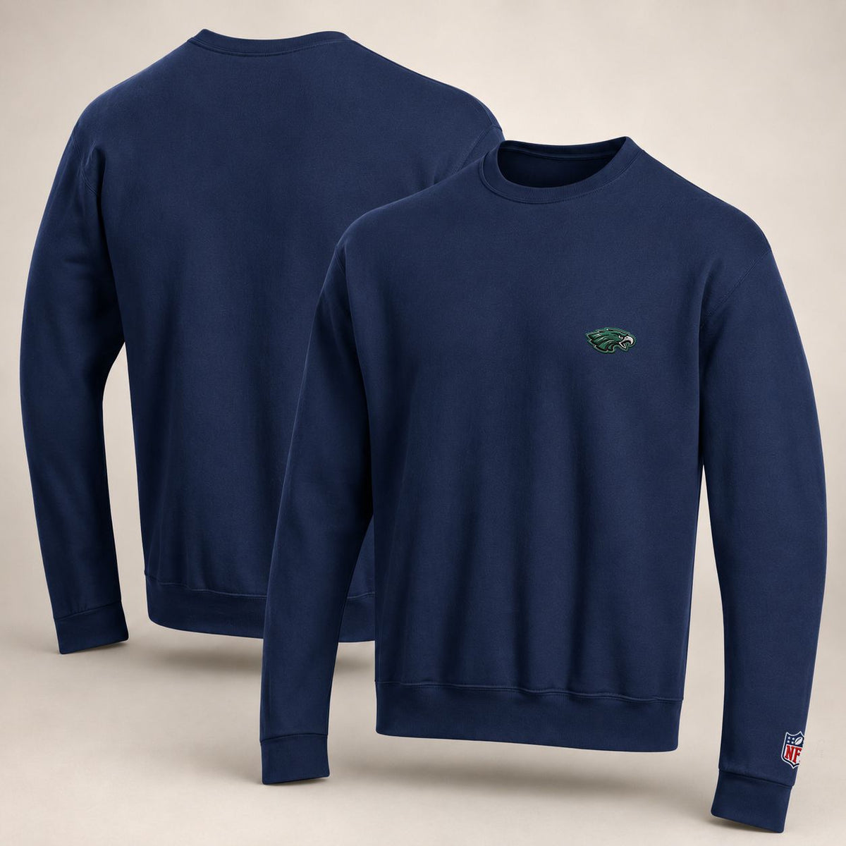 Philadelphia Eagles Logo Embroidered Logo Crewneck Sweatshirt - Unisex Adult Pullover