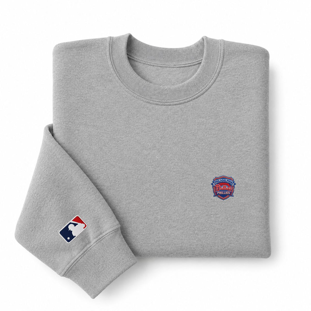 Philadelphia Phillies Embroidere Embroidered Logo Crewneck Sweatshirt - Unisex Adult Pullover