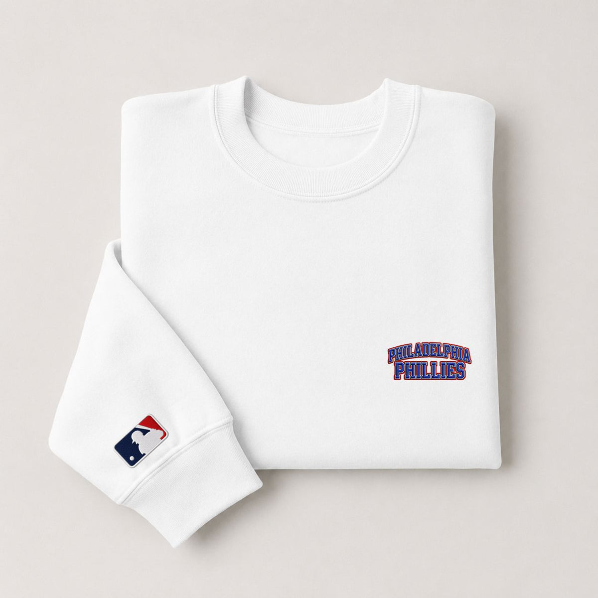 Philadelphia Phillies Embroidery Embroidered Logo Crewneck Sweatshirt - Unisex Adult Pullover