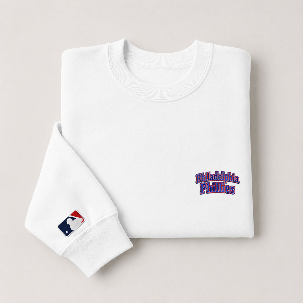 Philadelphia Phillies Embroidery Embroidered Logo Crewneck Sweatshirt - Unisex Adult Pullover