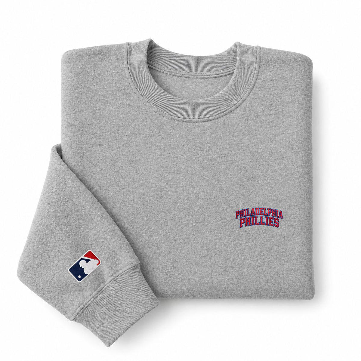 Philadelphia Phillies Embroidery Embroidered Logo Crewneck Sweatshirt - Unisex Adult Pullover