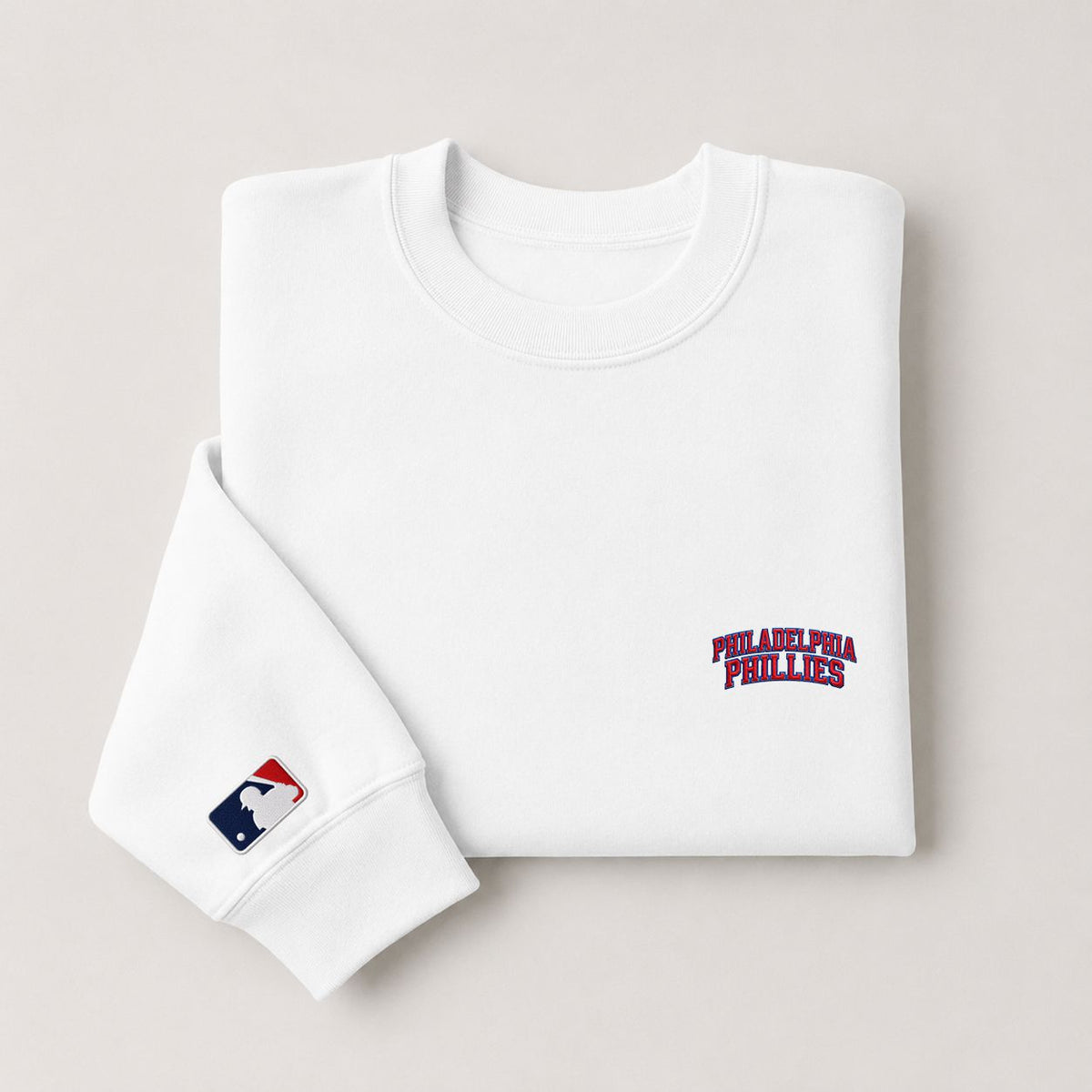 Philadelphia Phillies Embroidery Embroidered Logo Crewneck Sweatshirt - Unisex Adult Pullover