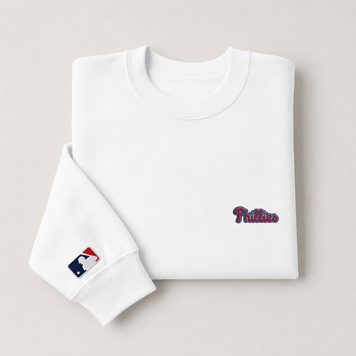 Philadelphia Phillies Logo Embroidered Logo Crewneck Sweatshirt - Unisex Adult Pullover
