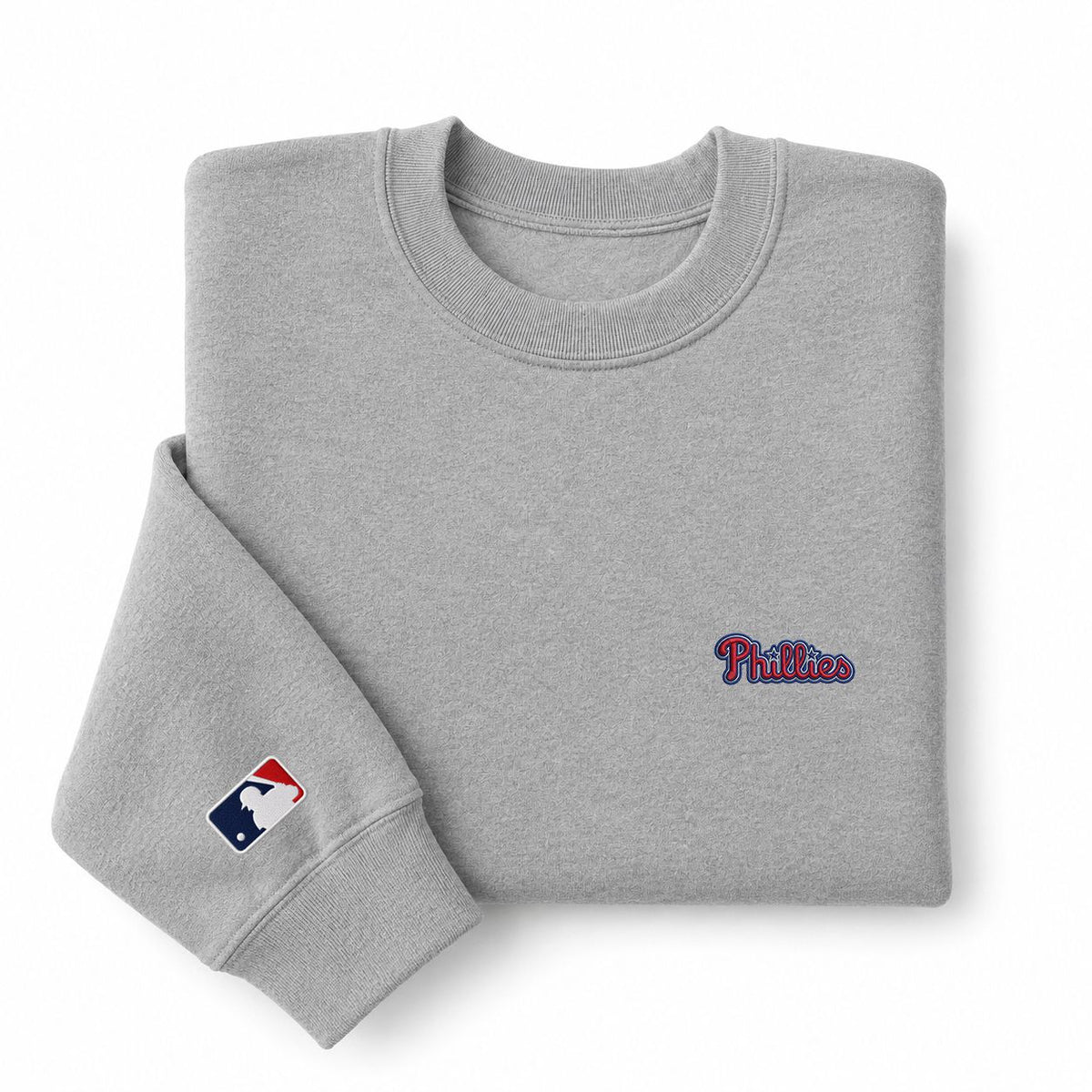 Philadelphia Phillies Logo Embroidered Logo Crewneck Sweatshirt - Unisex Adult Pullover