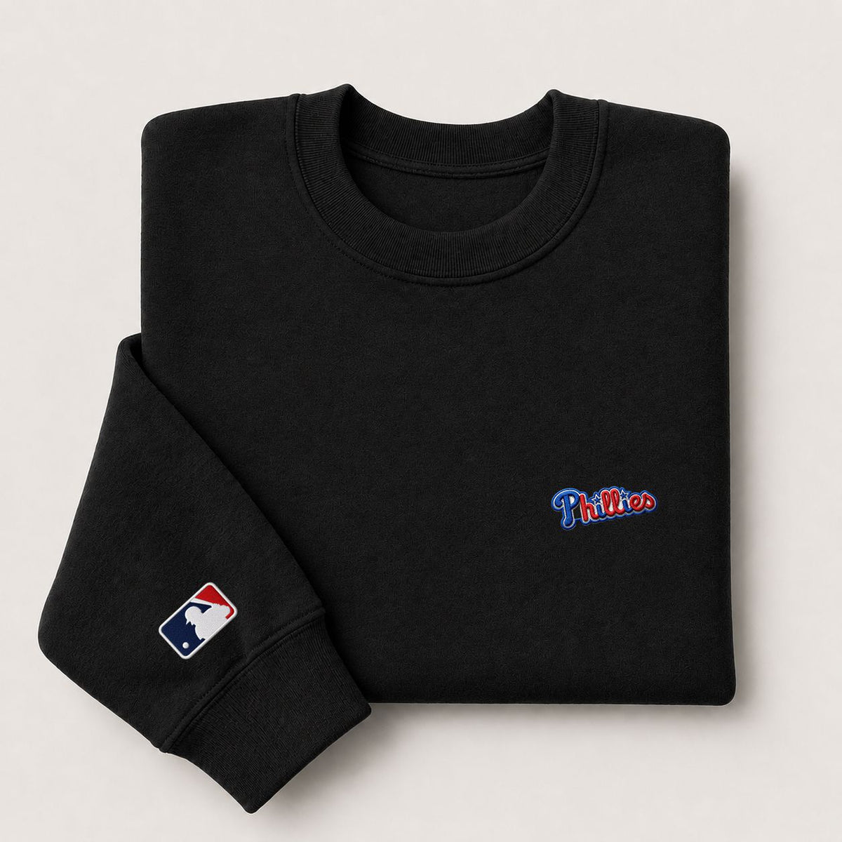 Philadelphia Phillies Logo Embroidered Logo Crewneck Sweatshirt - Unisex Adult Pullover