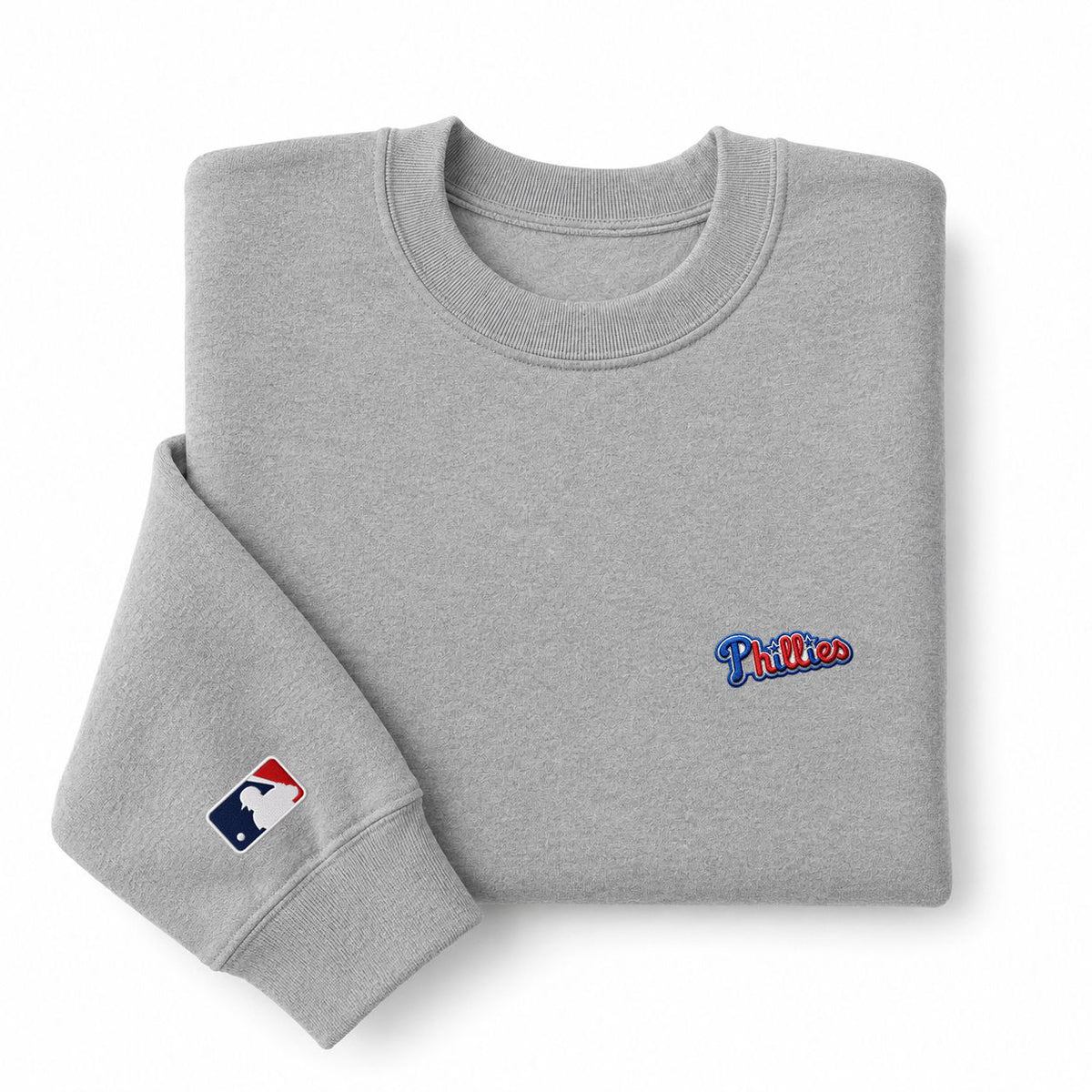 Philadelphia Phillies Logo Embroidered Logo Crewneck Sweatshirt - Unisex Adult Pullover