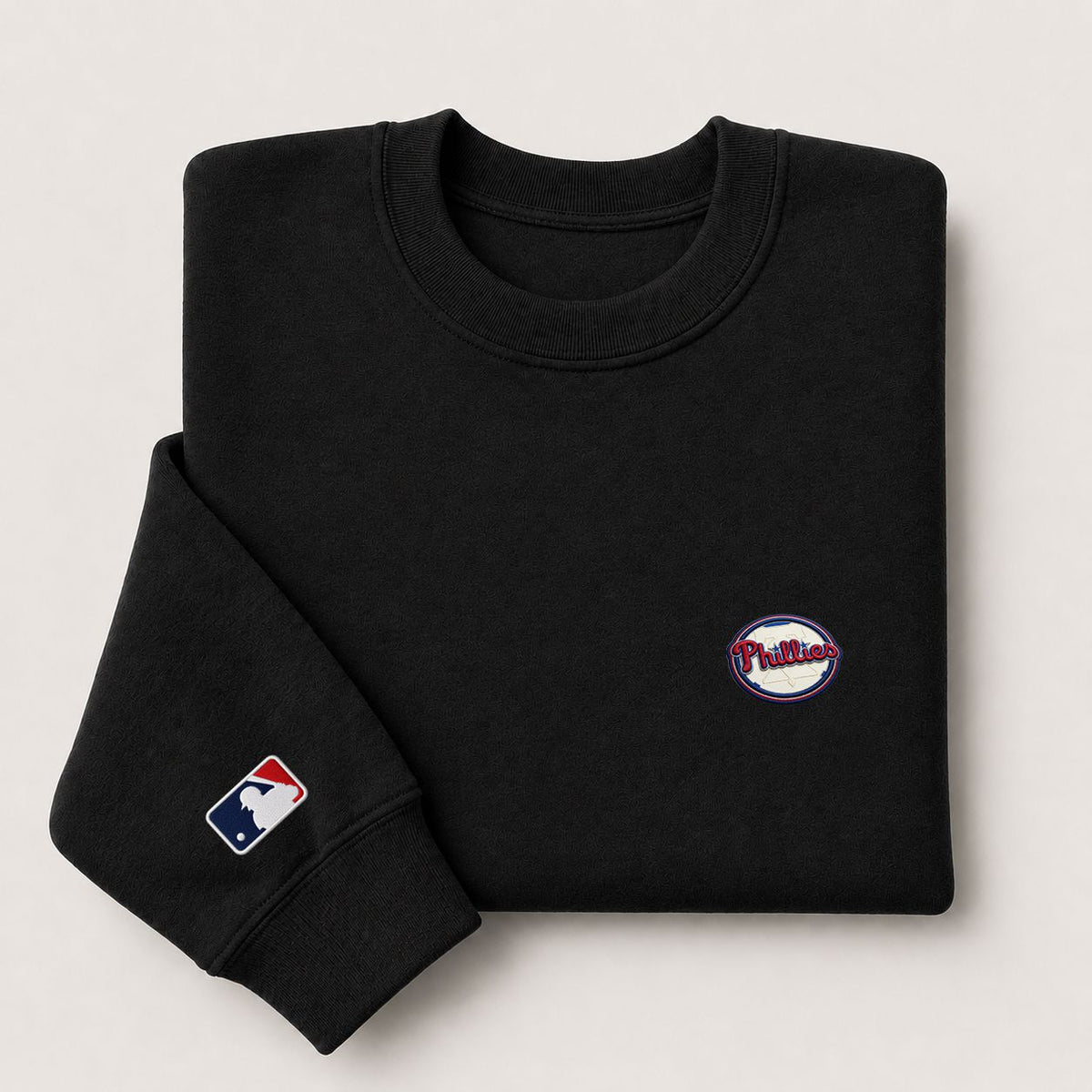 Philadelphia Phillies Logo Embroidered Logo Crewneck Sweatshirt - Unisex Adult Pullover