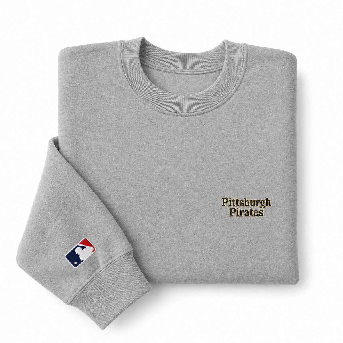 Pittsburgh Pirates Embroidery Embroidered Logo Crewneck Sweatshirt - Unisex Adult Pullover