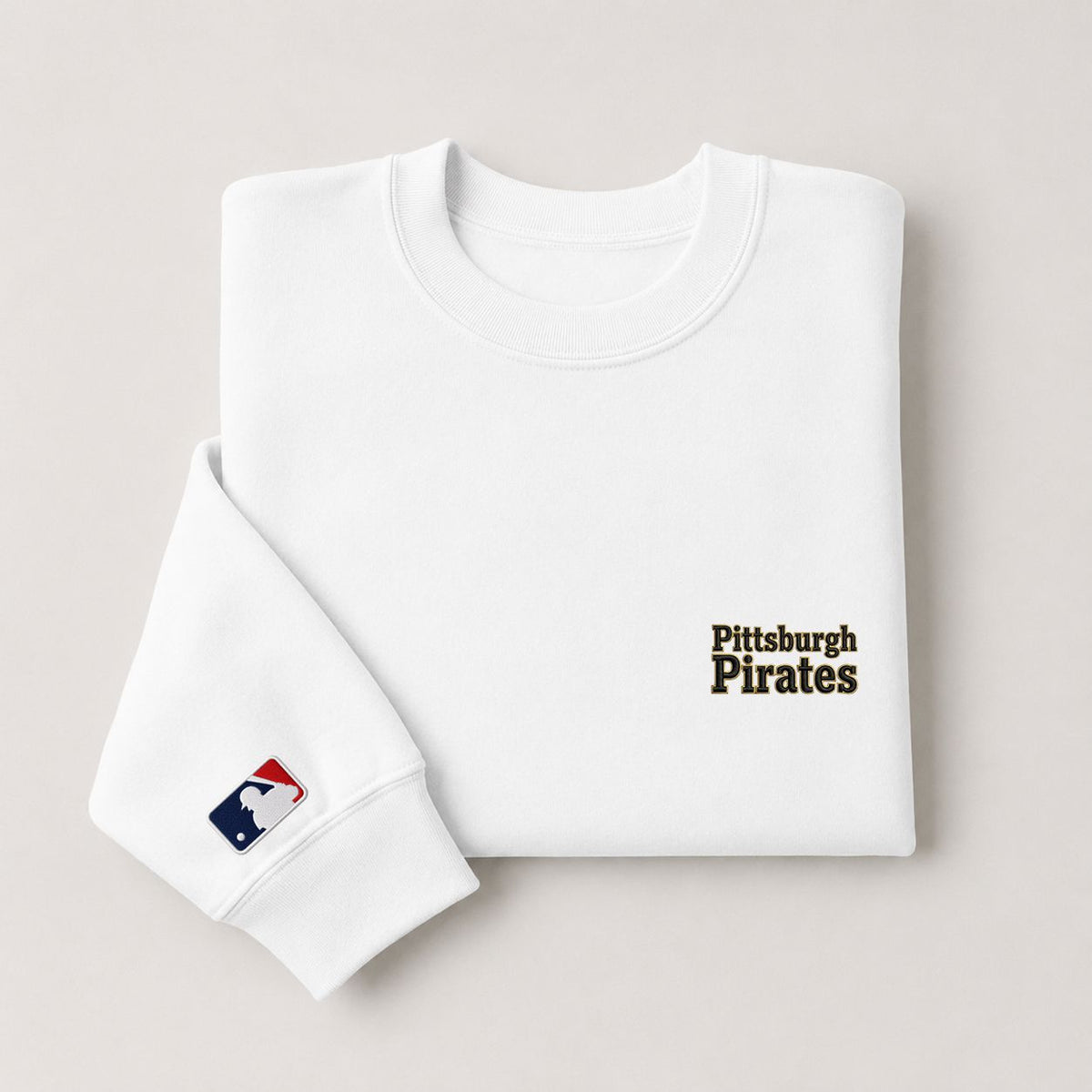 Pittsburgh Pirates Embroidery Embroidered Logo Crewneck Sweatshirt - Unisex Adult Pullover