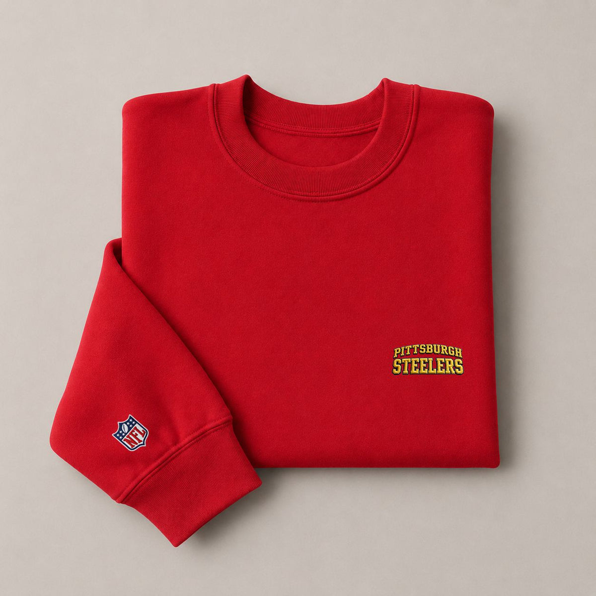 Pittsburgh Steelers Embroidery Embroidered Logo Crewneck Sweatshirt - Unisex Adult Pullover