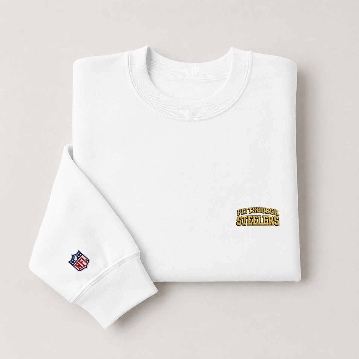 Pittsburgh Steelers Embroidery Embroidered Logo Crewneck Sweatshirt - Unisex Adult Pullover