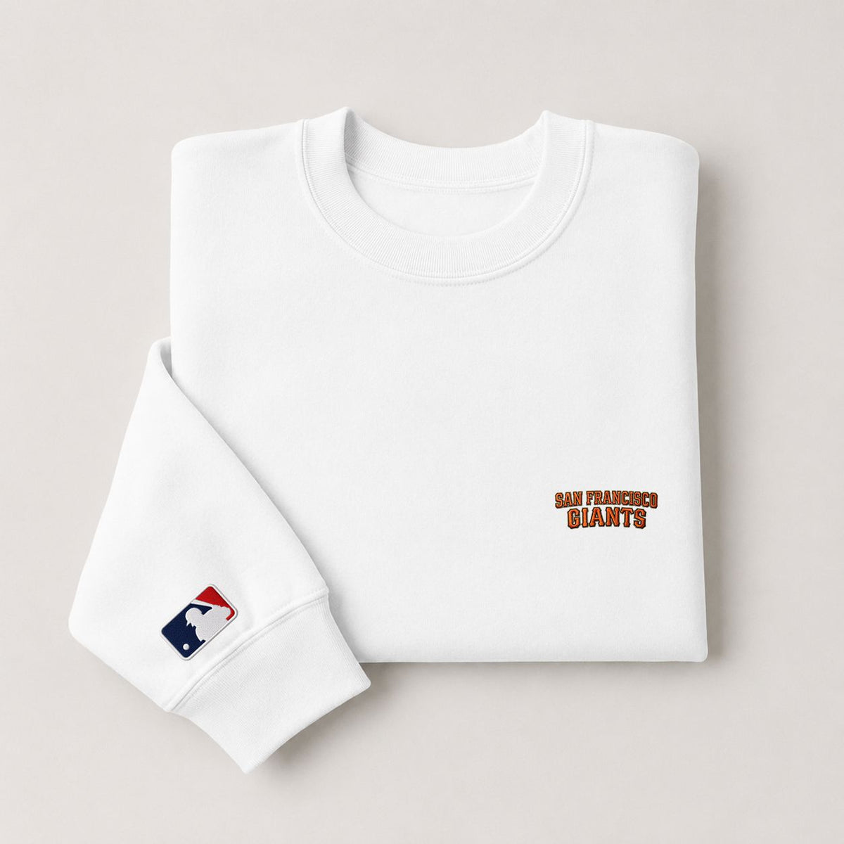 San Francisco Giants Embroidery Embroidered Logo Crewneck Sweatshirt - Unisex Adult Pullover