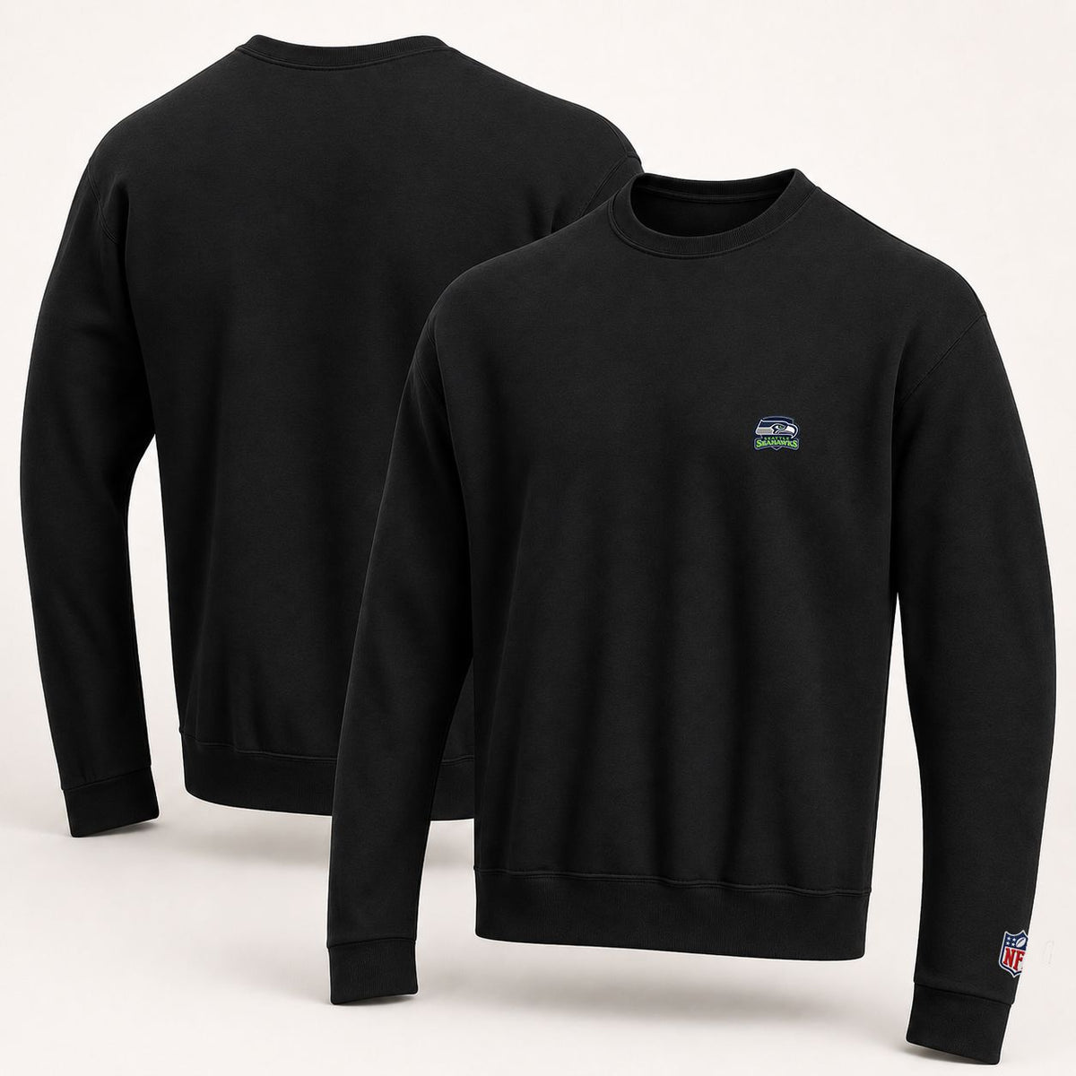 Seahawks Embroidered Logo Crewneck Sweatshirt - Unisex Adult Pullover