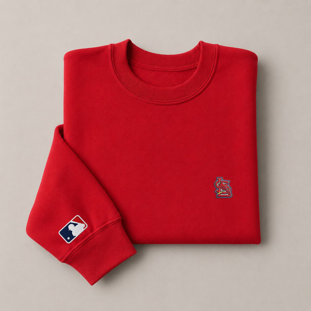 St. Louis Cardinals Logo Embroidered Logo Crewneck Sweatshirt - Unisex Adult Pullover