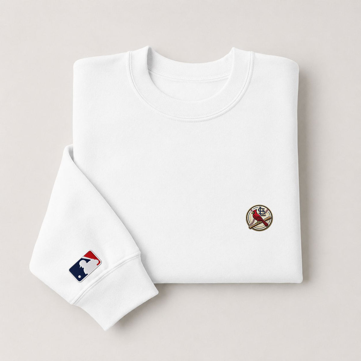 St. Louis Cardinals Logo Embroidered Logo Crewneck Sweatshirt - Unisex Adult Pullover