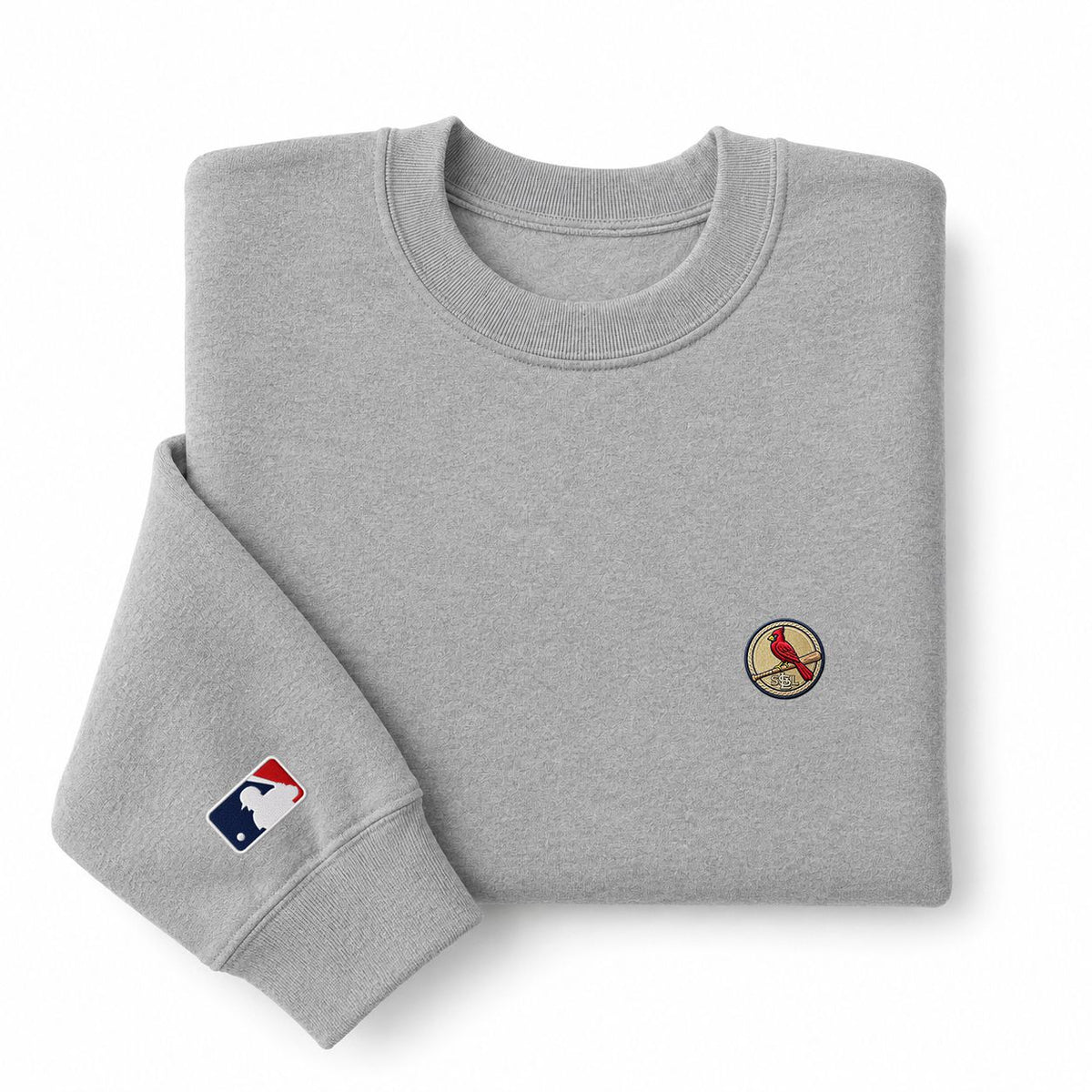 St. Louis Cardinals Logo Embroidered Logo Crewneck Sweatshirt - Unisex Adult Pullover