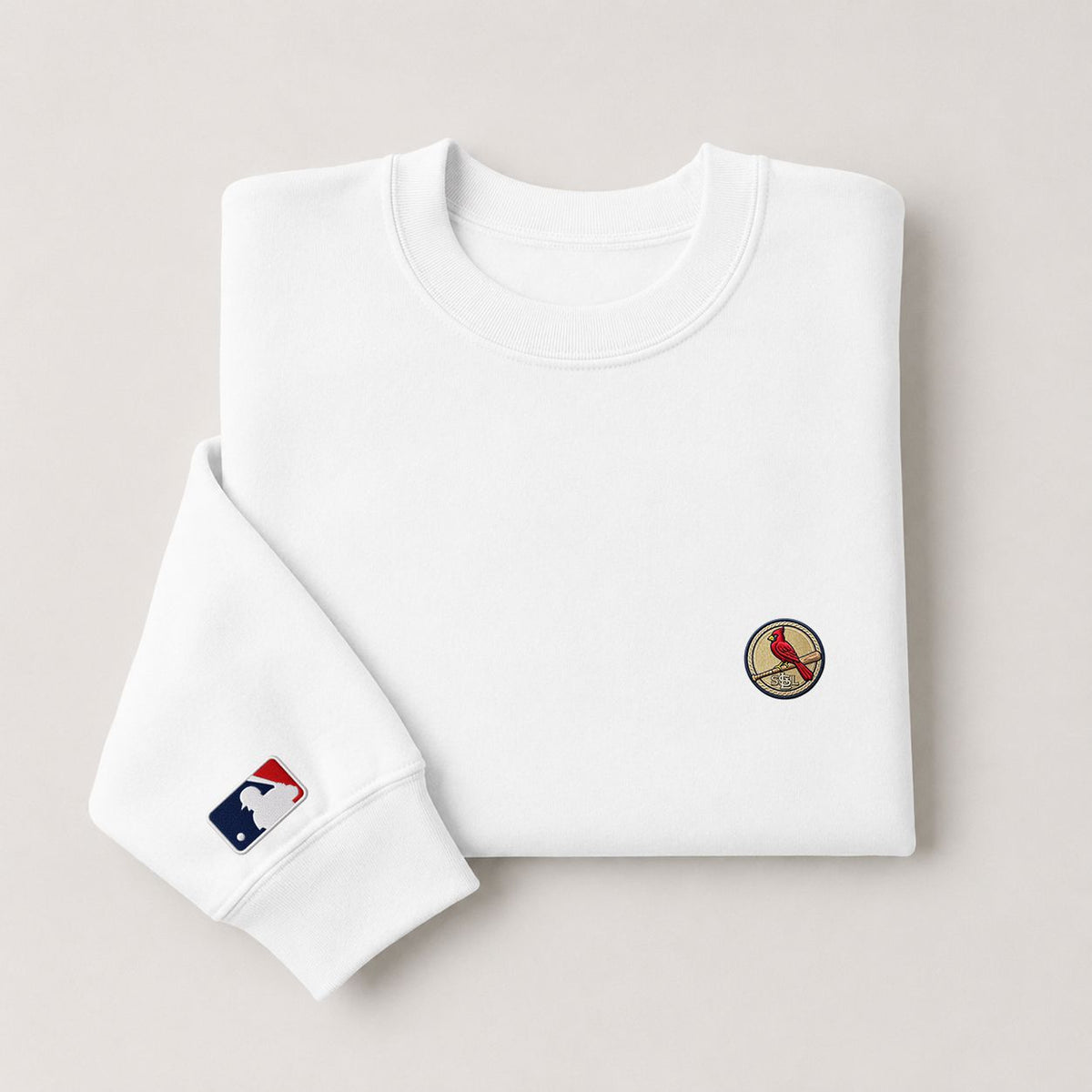 St. Louis Cardinals Logo Embroidered Logo Crewneck Sweatshirt - Unisex Adult Pullover