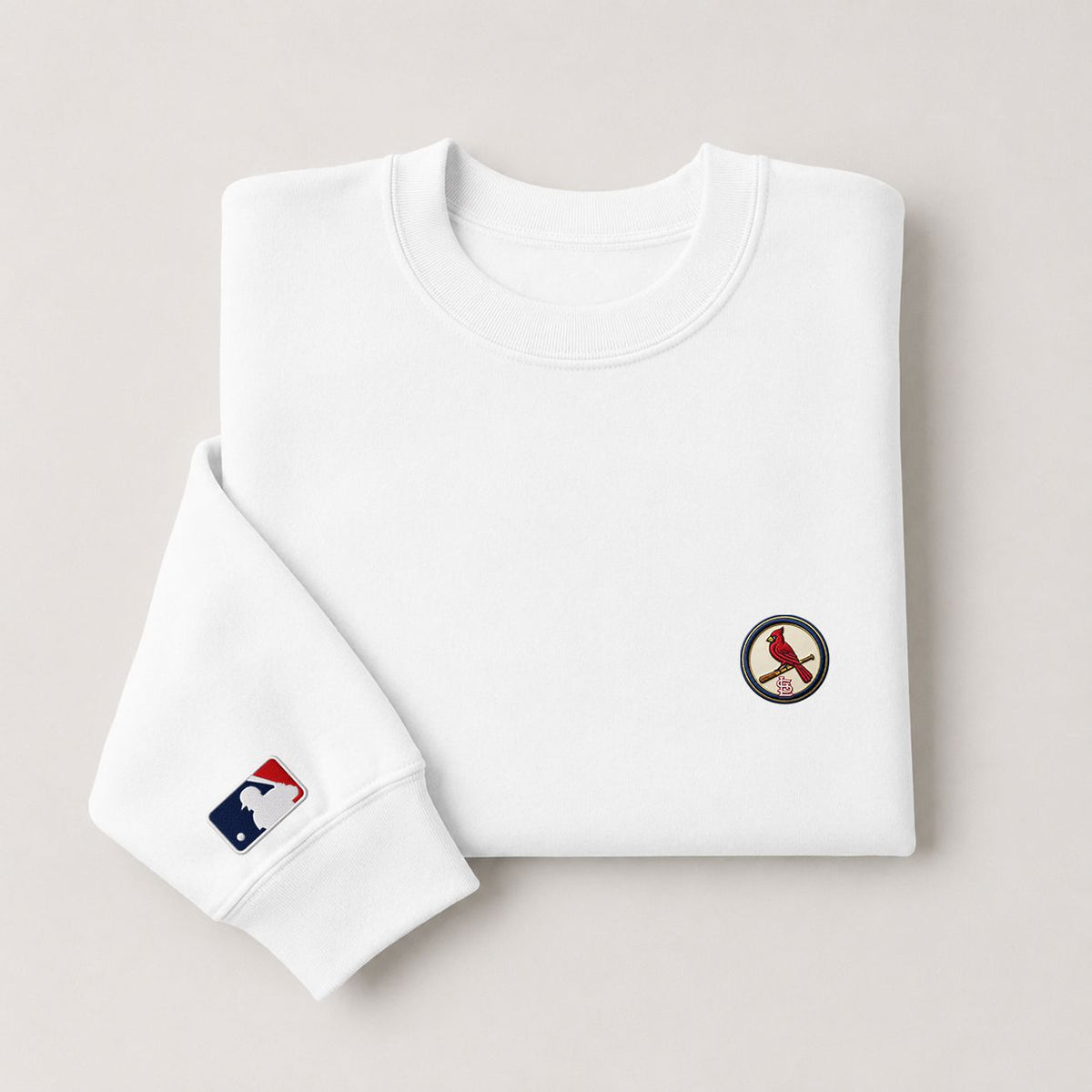 St. Louis Cardinals Logo Embroidered Logo Crewneck Sweatshirt - Unisex Adult Pullover