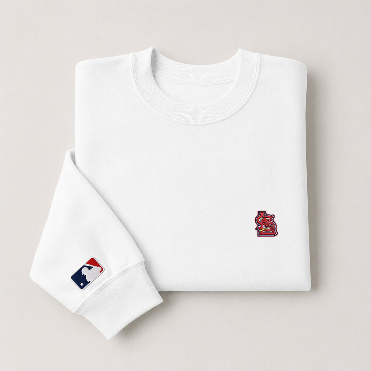St. Louis Cardinals Logo Embroidered Logo Crewneck Sweatshirt - Unisex Adult Pullover