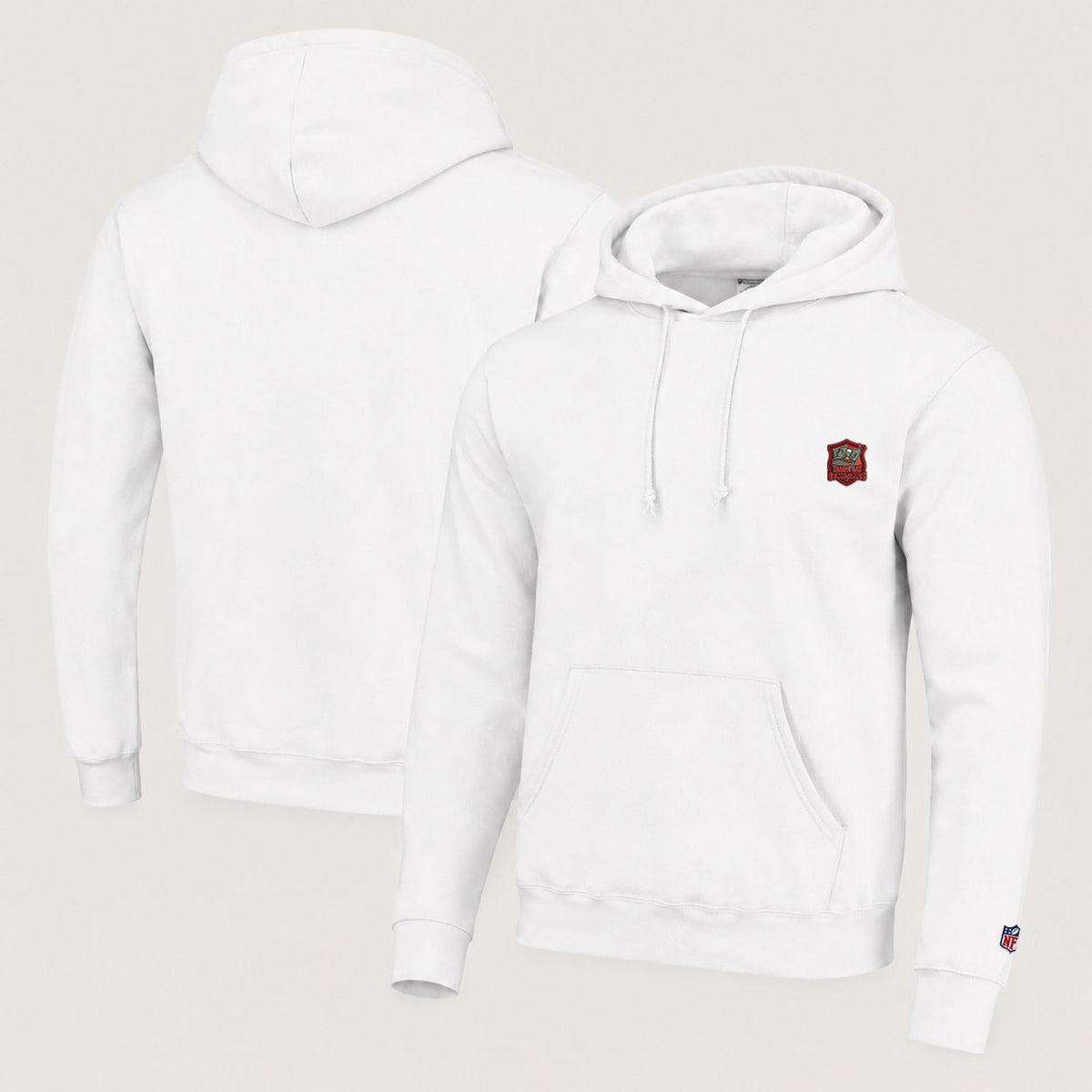 Tampa Bay Buccaneers Embroidered Pullover Hoodie - Embroidered Logo Fleece Sweatshirt