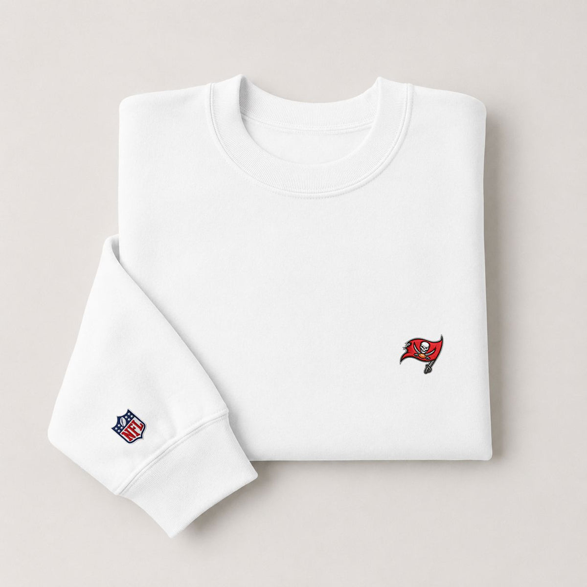 Tampa Bay Buccaneers Logo Embroidered Logo Crewneck Sweatshirt - Unisex Adult Pullover