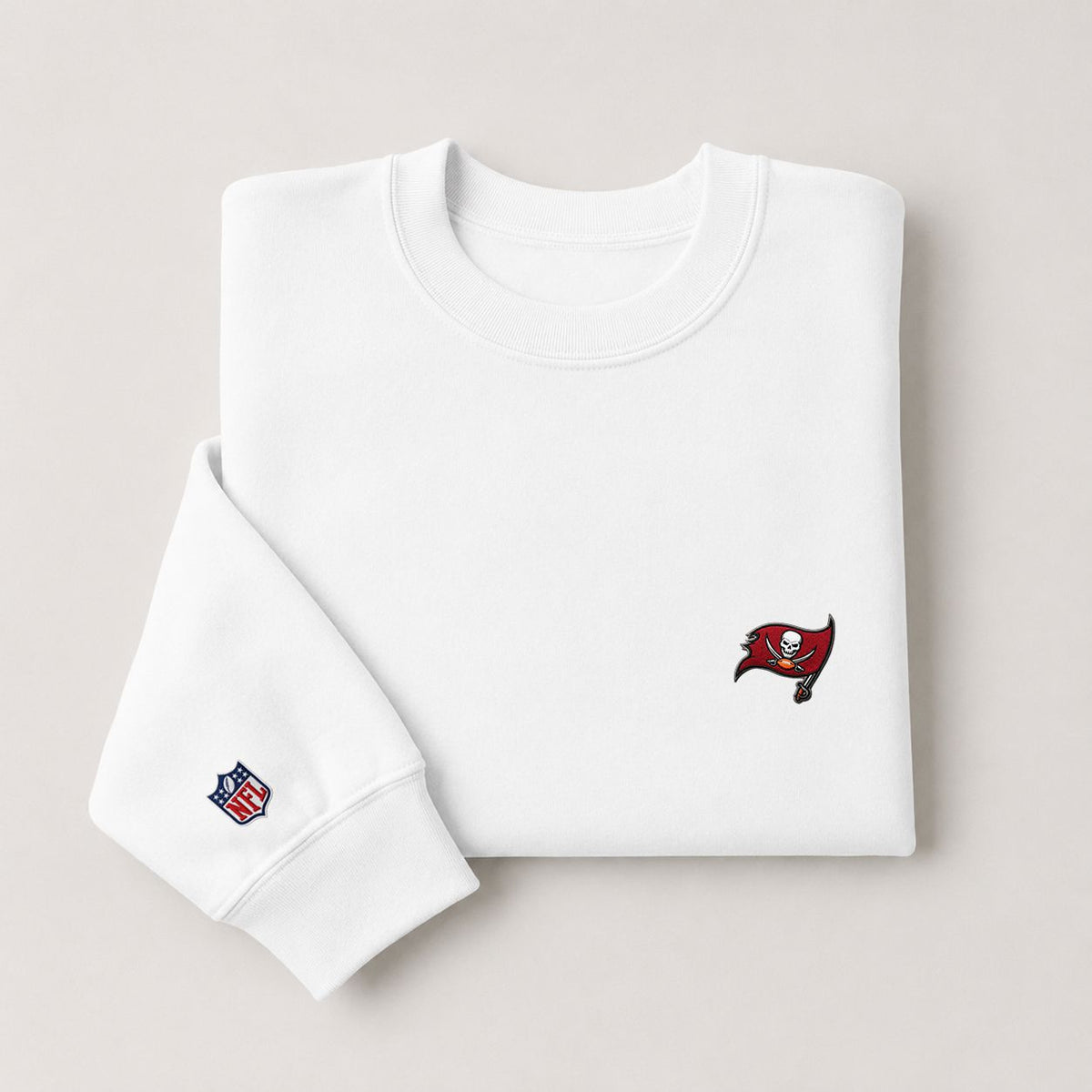 Tampa Bay Buccaneers Logo Embroidered Logo Crewneck Sweatshirt - Unisex Adult Pullover