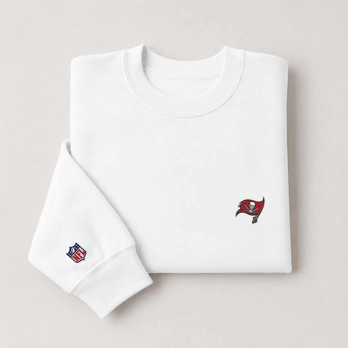 Tampa Bay Buccaneers Logo Embroidered Logo Crewneck Sweatshirt - Unisex Adult Pullover