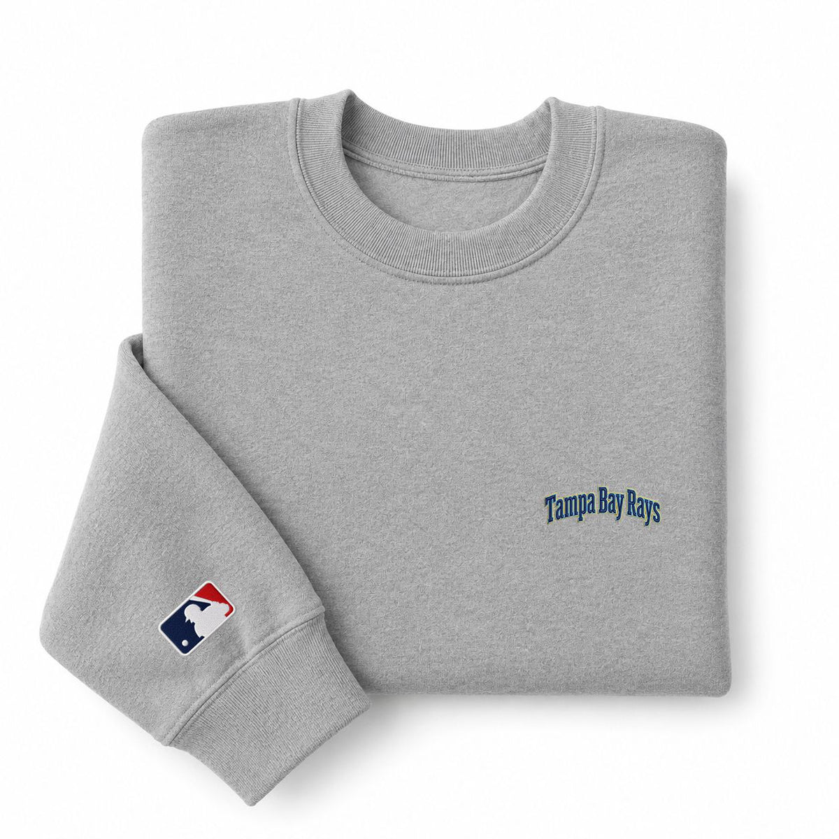 Tampa Bay Rays Embroidery Embroidered Logo Crewneck Sweatshirt - Unisex Adult Pullover