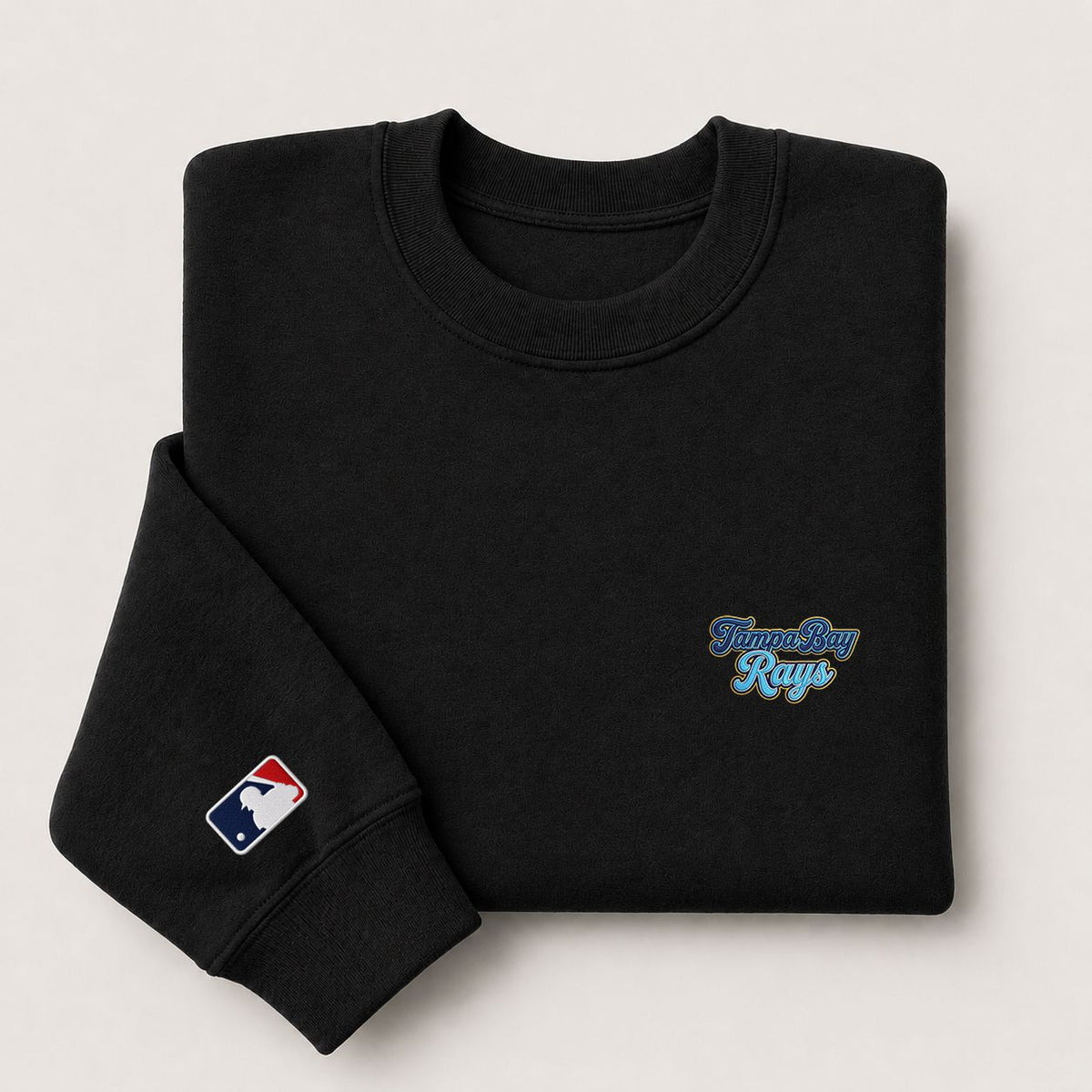 Tampa Bay Rays Embroidery Embroidered Logo Crewneck Sweatshirt - Unisex Adult Pullover