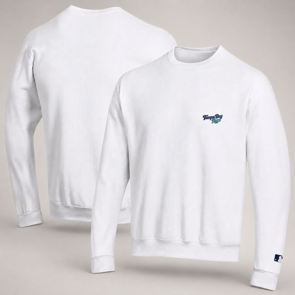 Tampa Bay Rays Embroidery Embroidered Logo Crewneck Sweatshirt - Unisex Adult Pullover