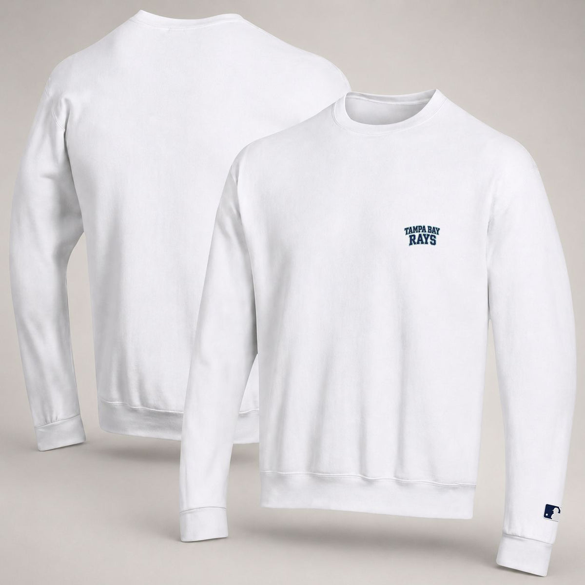 Tampa Bay Rays Embroidery Embroidered Logo Crewneck Sweatshirt - Unisex Adult Pullover