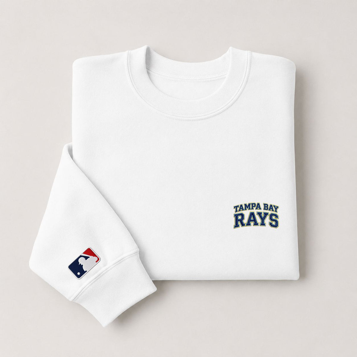 Tampa Bay Rays Embroidery Embroidered Logo Crewneck Sweatshirt - Unisex Adult Pullover