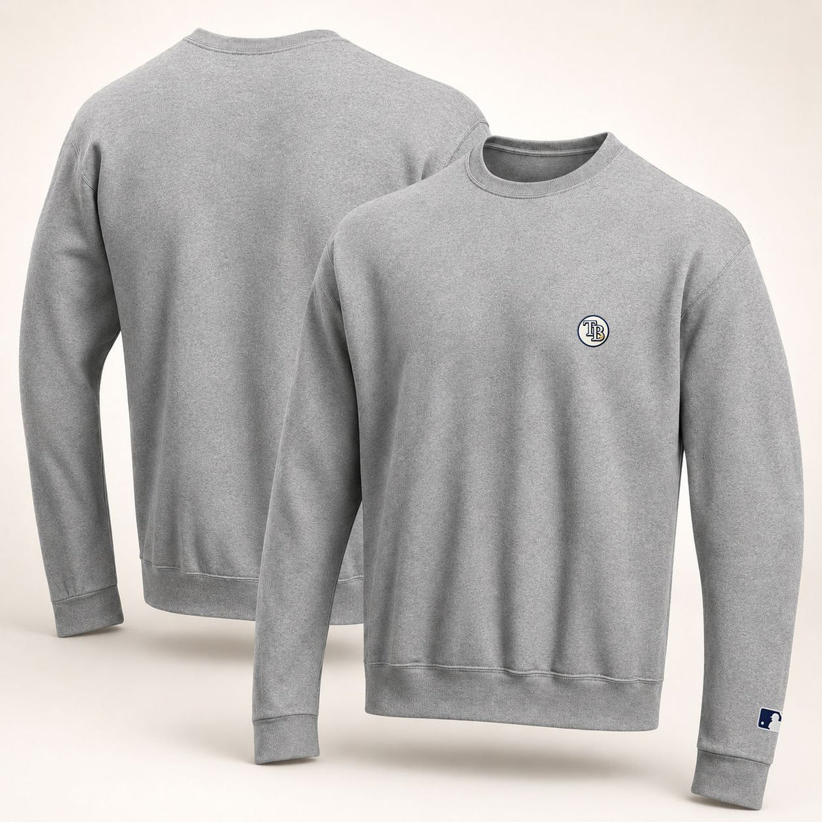 Tampa Bay Rays Logo Embroidered Logo Crewneck Sweatshirt - Unisex Adult Pullover