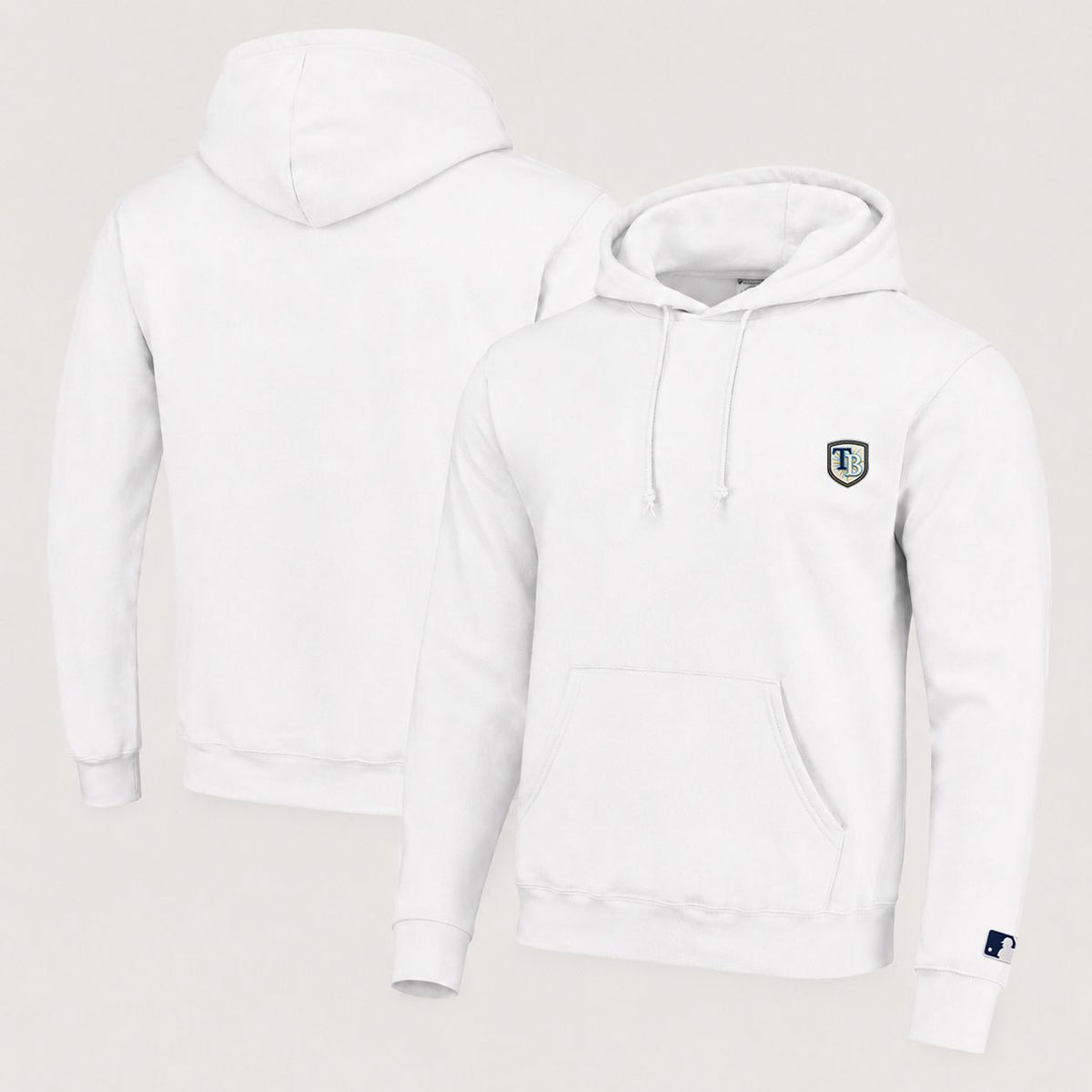 Tampa Bay Rays Logo Pullover Hoodie - Embroidered Logo Fleece Sweatshirt