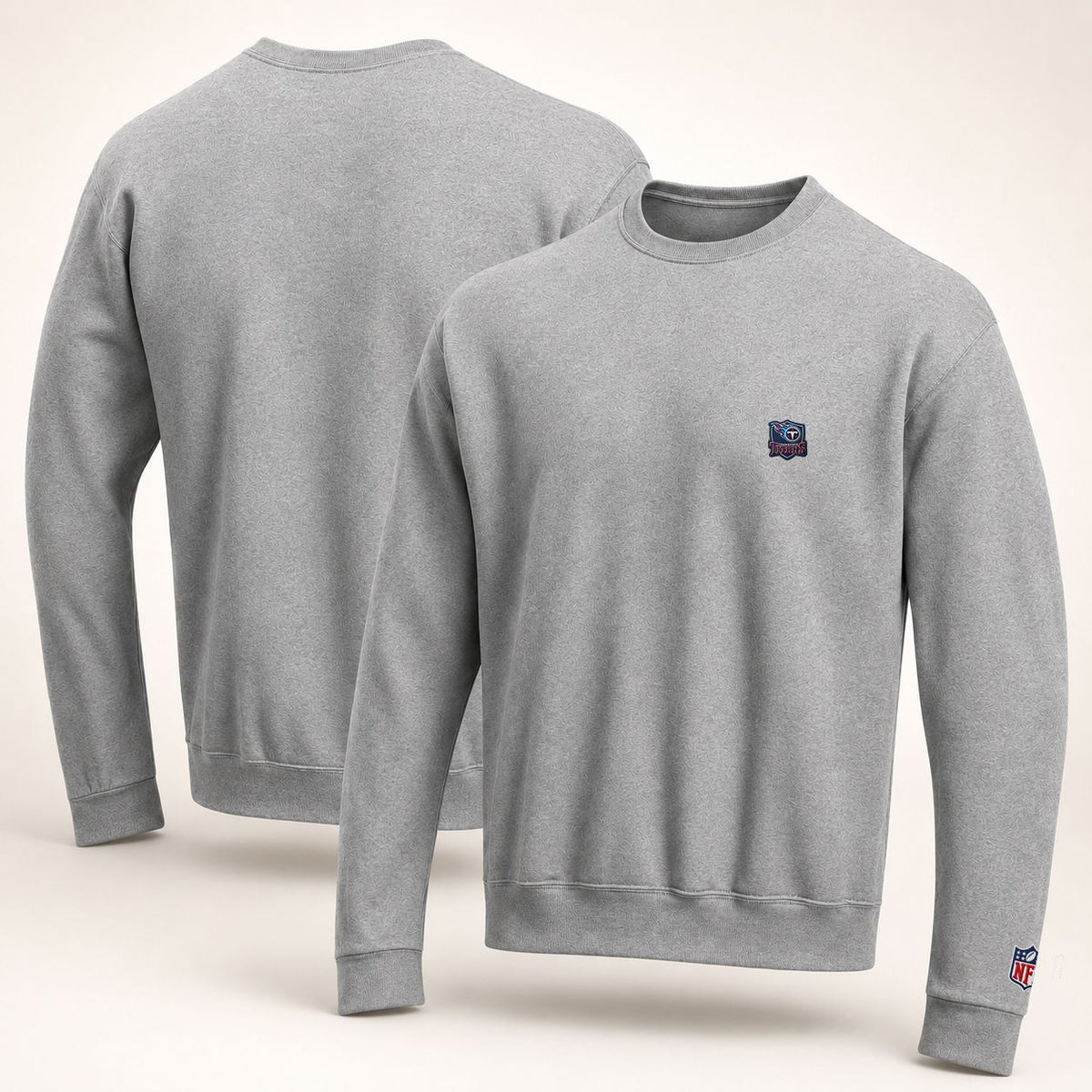 Tennessee Titans Embroidered Pat Embroidered Logo Crewneck Sweatshirt - Unisex Adult Pullover