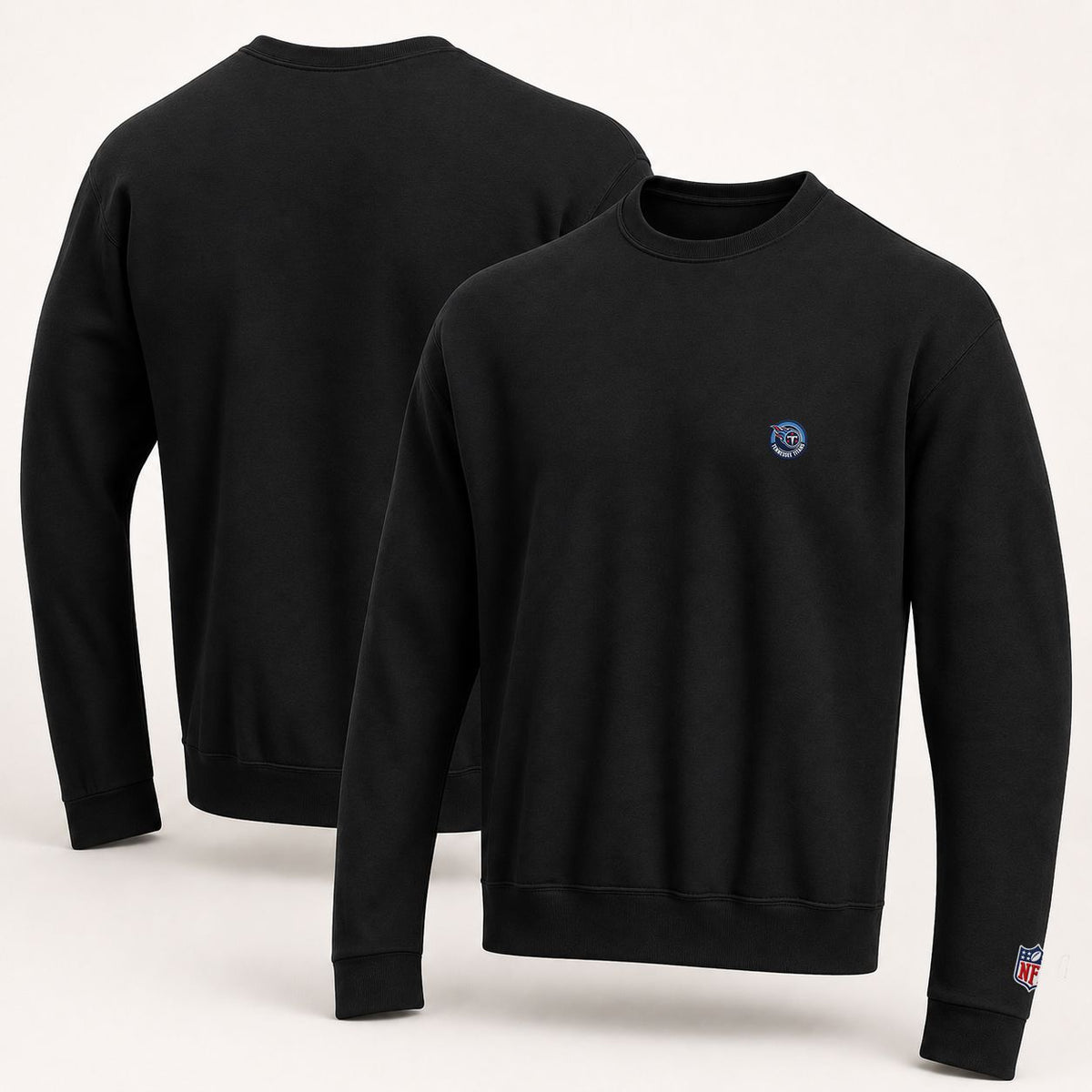 Tennessee Titans Embroidered Pat Embroidered Logo Crewneck Sweatshirt - Unisex Adult Pullover