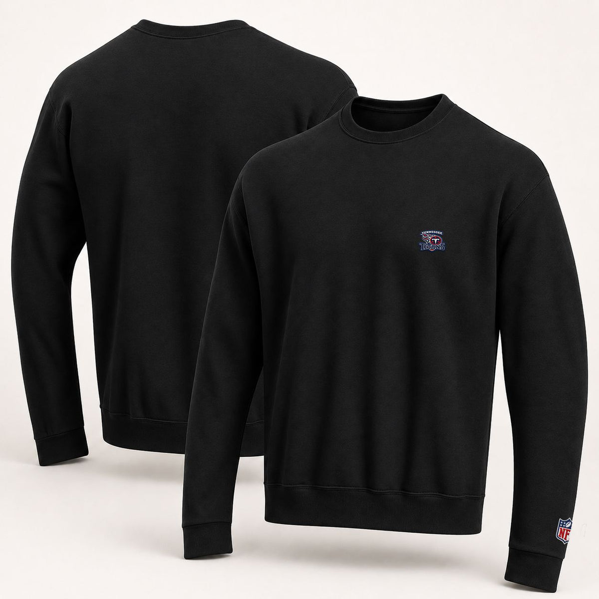 Tennessee Titans Embroidered Pat Embroidered Logo Crewneck Sweatshirt - Unisex Adult Pullover
