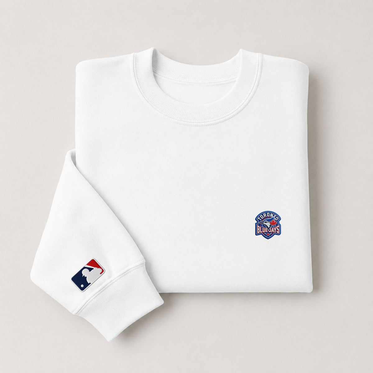 Toronto Blue Jays Embroidered Logo Crewneck Sweatshirt - Unisex Adult Pullover