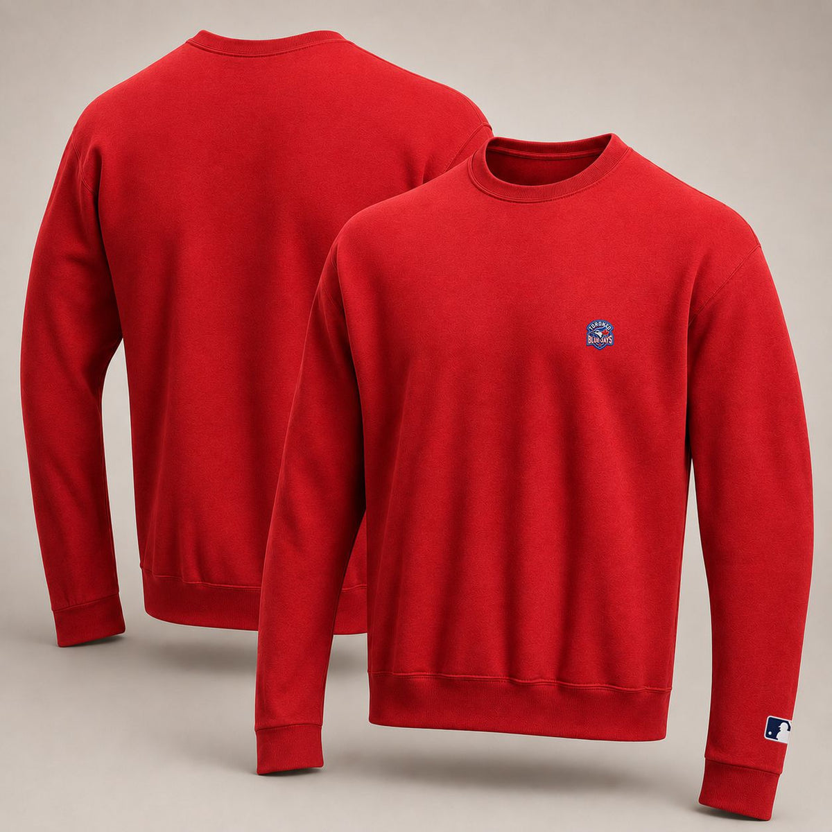 Toronto Blue Jays Embroidered Logo Crewneck Sweatshirt - Unisex Adult Pullover