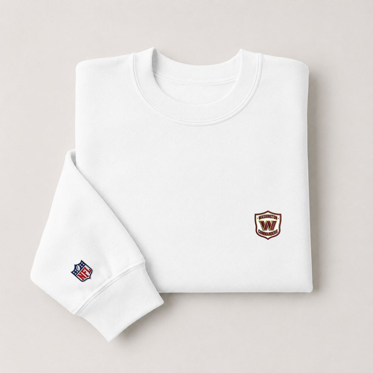 Washington Commanders Embroidere Embroidered Logo Crewneck Sweatshirt - Unisex Adult Pullover